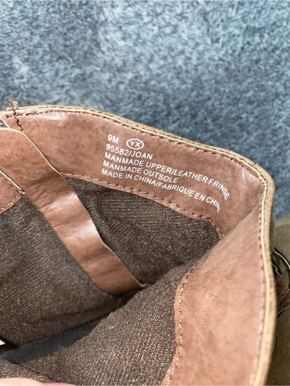 Maurices Tan Western Ankle Booties Size 9 Leather Detail Stacked Heel Boho - Picture 4 of 7